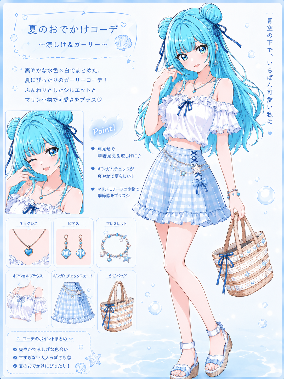 夏のお出かけコーデ くらら
