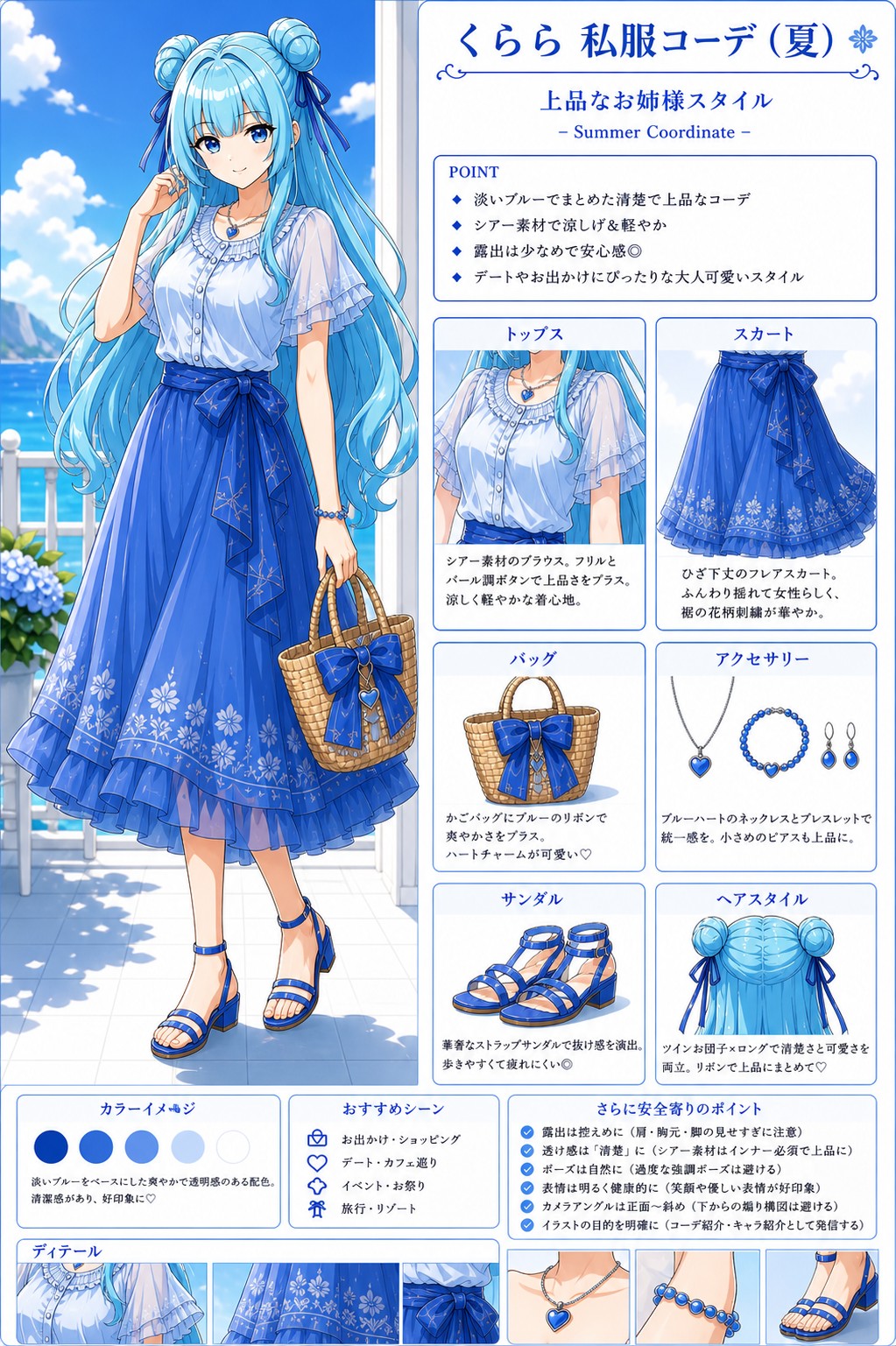 くらら 私服コーデ（夏）