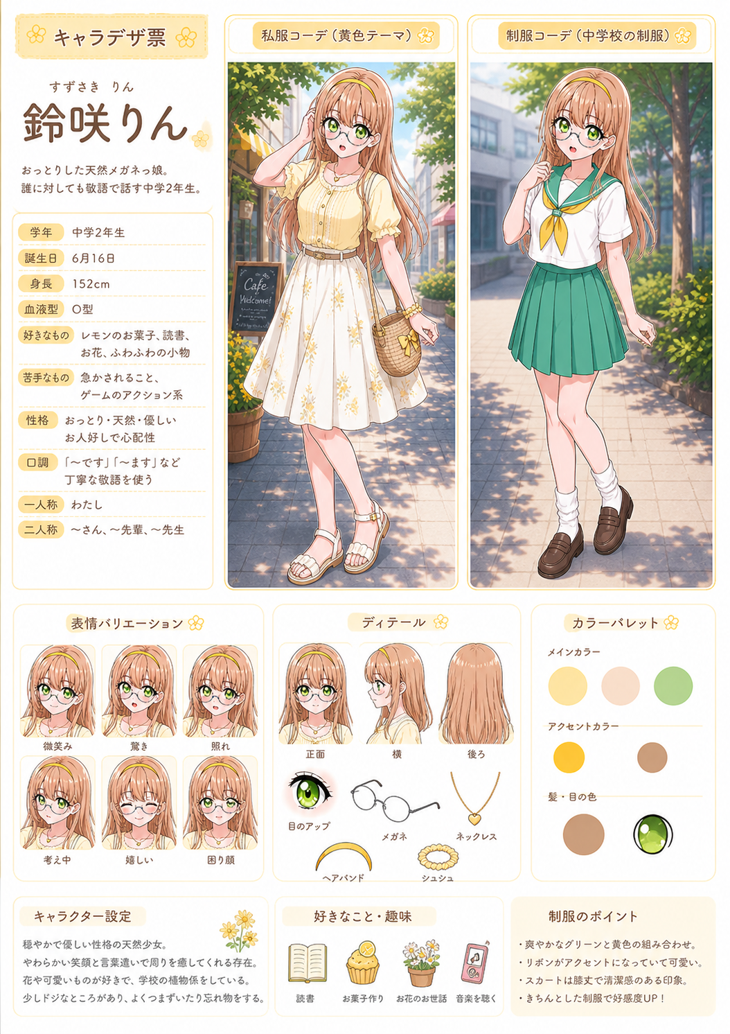 鈴咲りん キャラクターデザイン